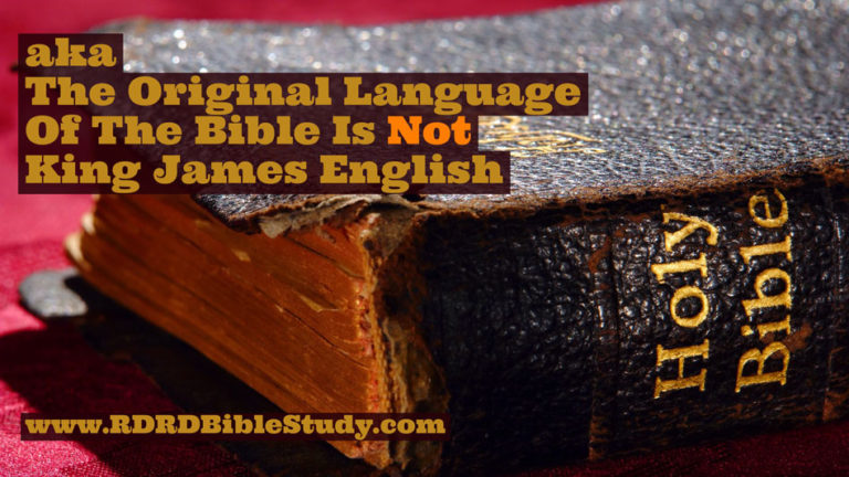 RDRD Bible Study | What Are The Original Languages Of The Bible?