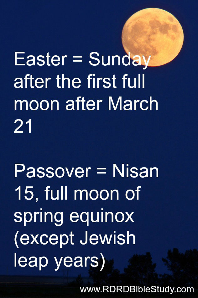 RDRD Bible Study When is Easter and Passover