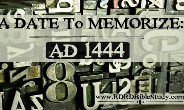 A Date To Memorize: AD 1444