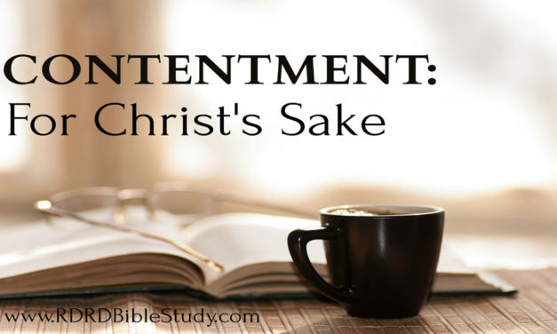 Contentment: For Christ’s Sake