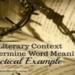 Using Literary Context To Determine Word Meaning: A Practical Example